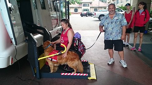 Service Dog | Wheel Chair Accessible Vehicles | Kelowna Wine, Boat, & Canyon Tours | Cheers! Okanagan