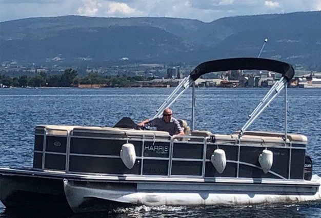 This sweetheart likes boat ride